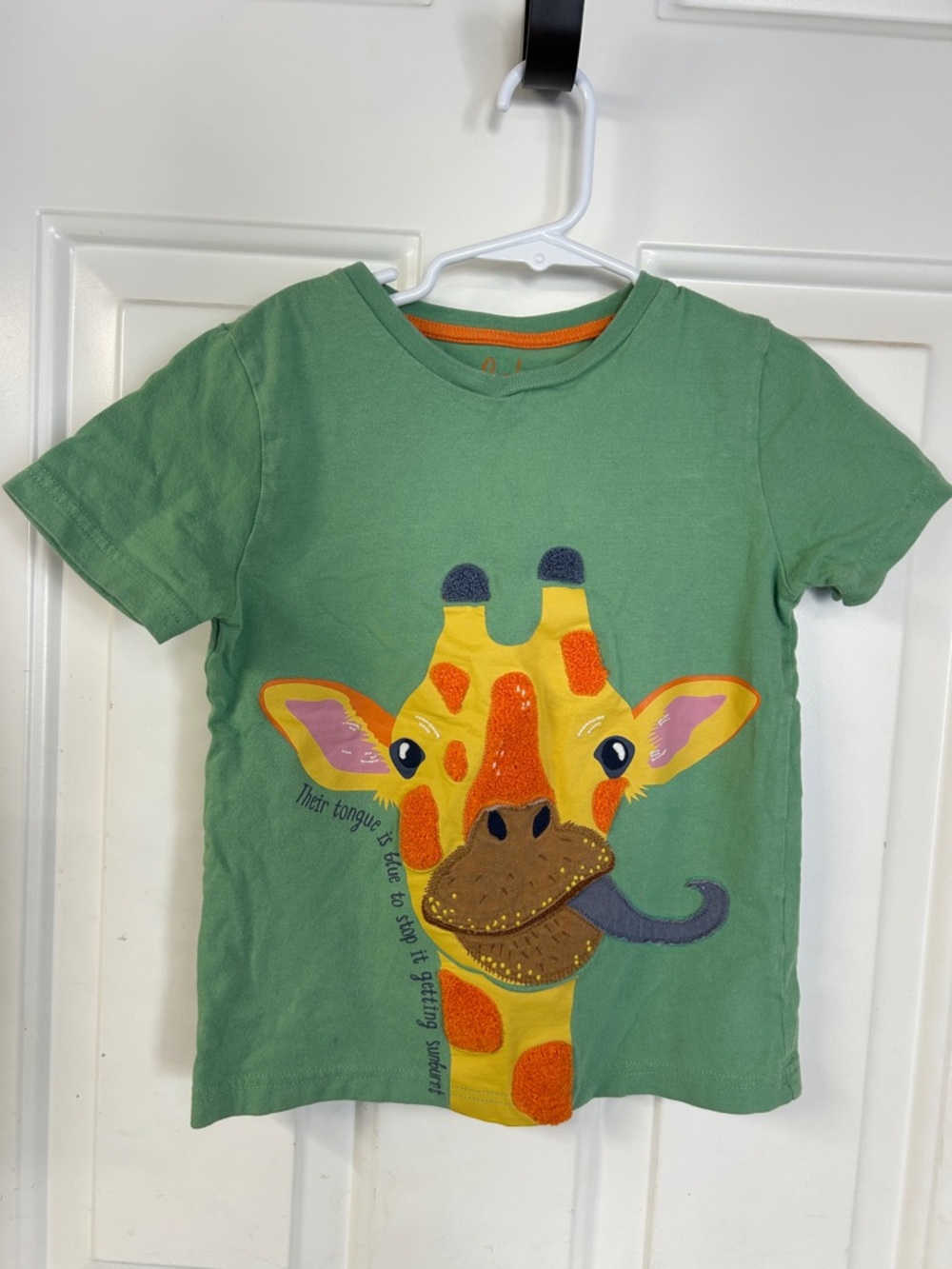 Mini Boden Mint Green Tee with Orange Logo